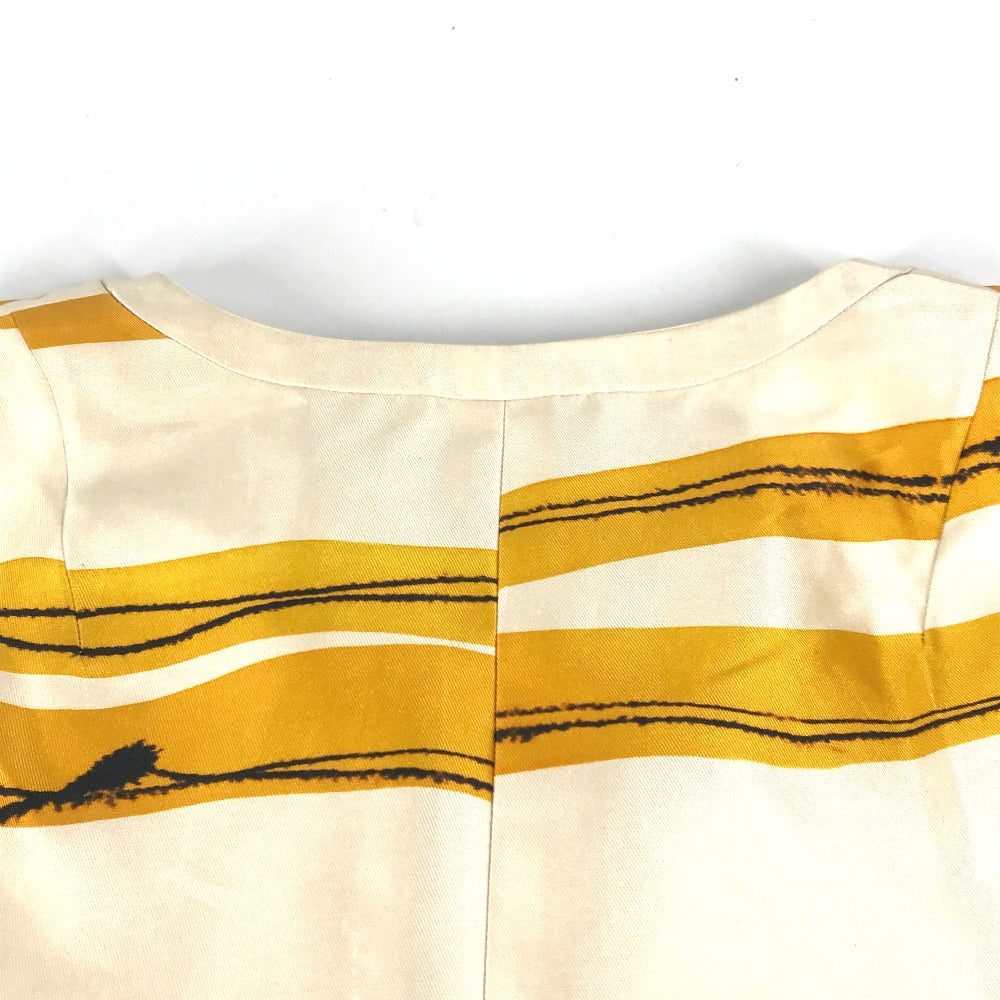 LOUIS VUITTON Jacket silk White type Apparel long sleeve tops All-over pattern ribbon 38