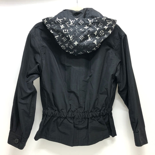 LOUIS VUITTON Hoodie FIOW26FBP Nylon black 22W Short Hoodie Women 34 Used Authentic