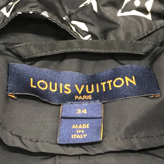 LOUIS VUITTON Hoodie FIOW26FBP Nylon black 22W Short Hoodie Women 34 Used Authentic
