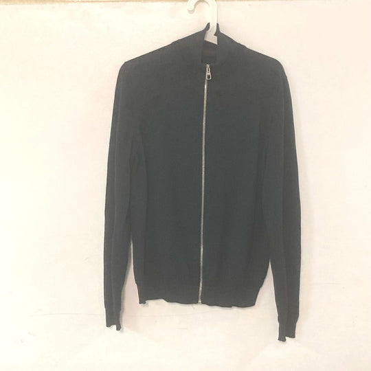 LOUIS VUITTON Jacket Wool, Silk black Zip up mens S Used Authentic