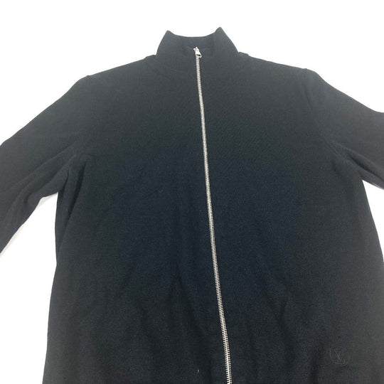 LOUIS VUITTON Jacket Wool, Silk black Zip up mens S Used Authentic