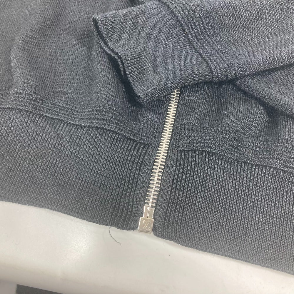 LOUIS VUITTON Jacket Wool, Silk black Zip up mens S Used Authentic
