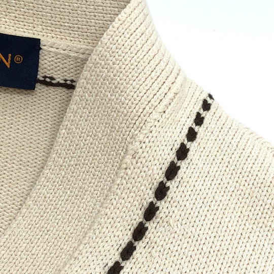 LOUIS VUITTON cardigan 1AFPXX cotton beige Signature light LV logo mens ‚k Used Authentic