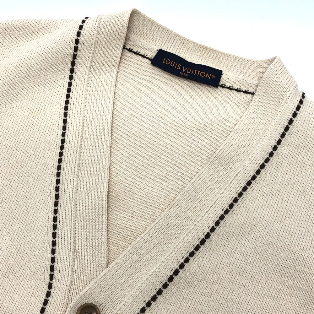 LOUIS VUITTON cardigan 1AFPXX cotton beige Signature light LV logo mens ‚k Used Authentic