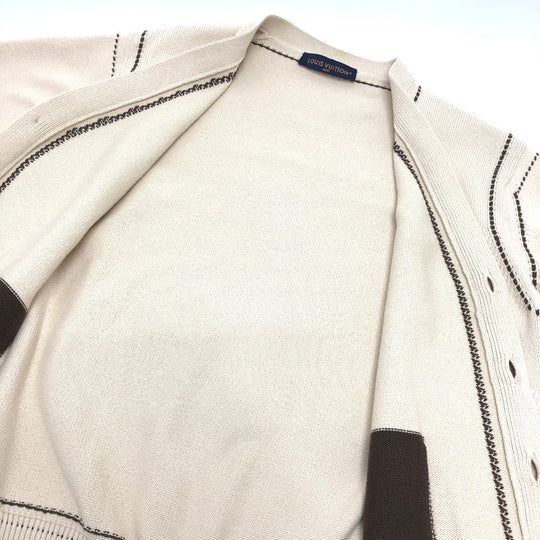 LOUIS VUITTON cardigan 1AFPXX cotton beige Signature light LV logo mens ‚k Used Authentic