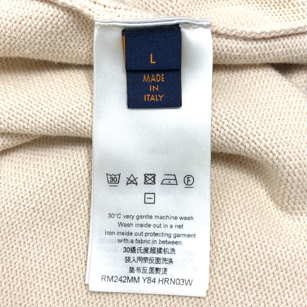 LOUIS VUITTON cardigan 1AFPXX cotton beige Signature light LV logo mens ‚k Used Authentic