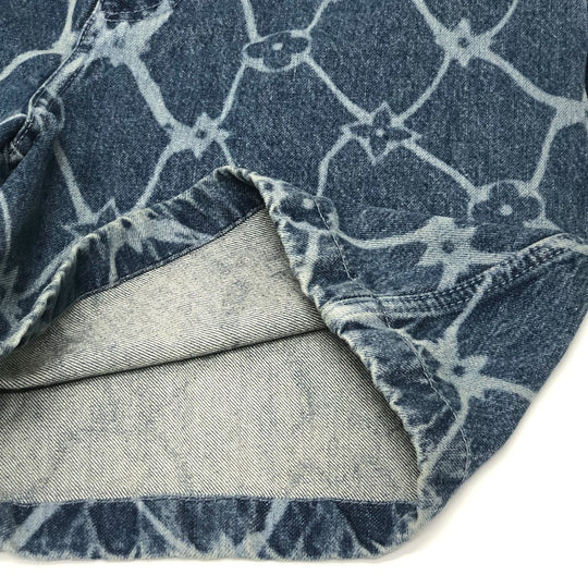 LOUIS VUITTON Pants 1AFQFD denim blue Monogram print 29