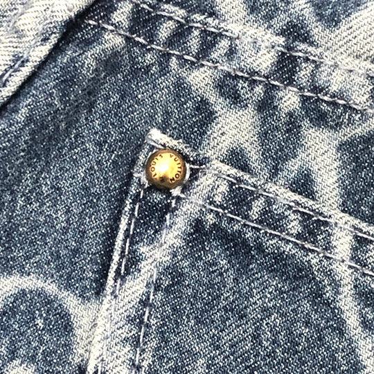 LOUIS VUITTON Pants 1AFQFD denim blue Monogram print 29
