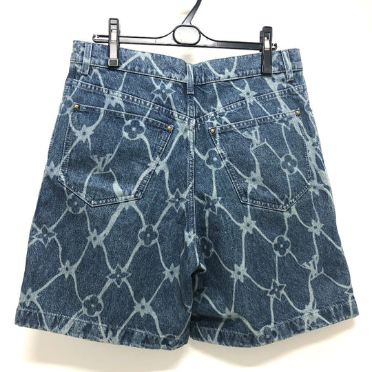 LOUIS VUITTON Pants 1AFQFD denim blue Monogram print 29