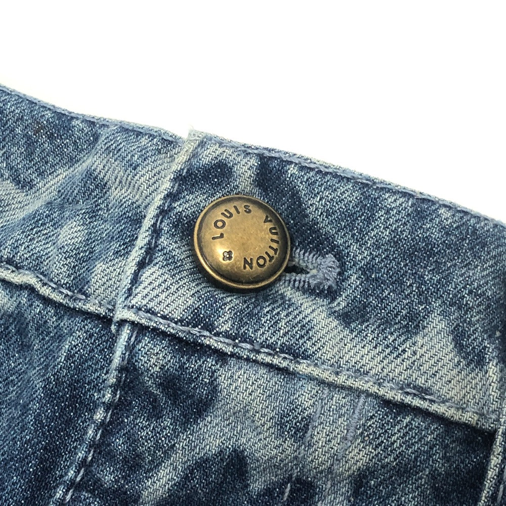 LOUIS VUITTON Pants 1AFQFD denim blue Monogram print 29