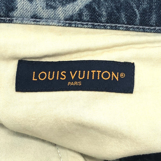 LOUIS VUITTON Pants 1AFQFD denim blue Monogram print 29