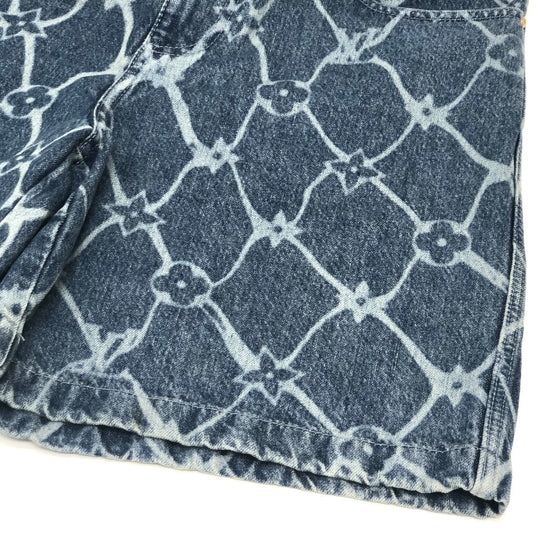 LOUIS VUITTON Pants 1AFQFD denim blue Monogram print 29