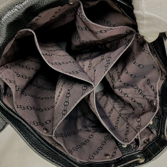 LOUIS VUITTON Tote Bag M95252 leather black Tobago T & B Women Used Authentic