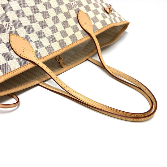 LOUIS VUITTON Tote Bag N51108 Damier Azur Canvas white Neverfull GM Women Used Authentic