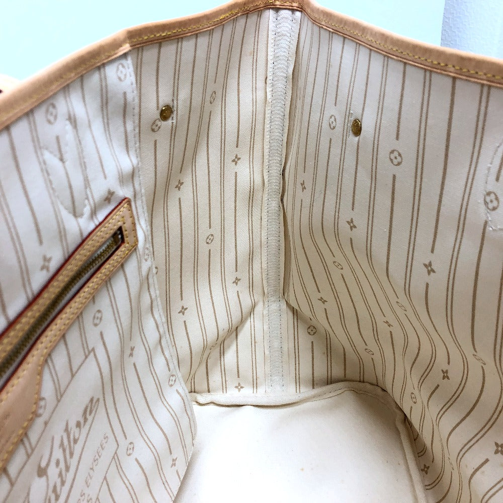 LOUIS VUITTON Tote Bag N51108 Damier Azur Canvas white Neverfull GM Women Used Authentic