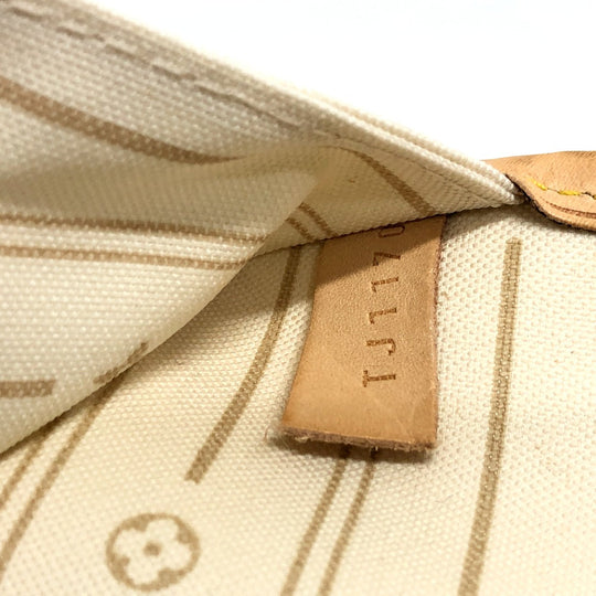 LOUIS VUITTON Tote Bag N51108 Damier Azur Canvas white Neverfull GM Women Used Authentic