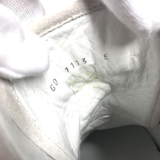 LOUIS VUITTON sneakers Leather, Suede white shoes shoes 8