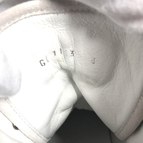 LOUIS VUITTON sneakers Leather, Suede white shoes shoes 8