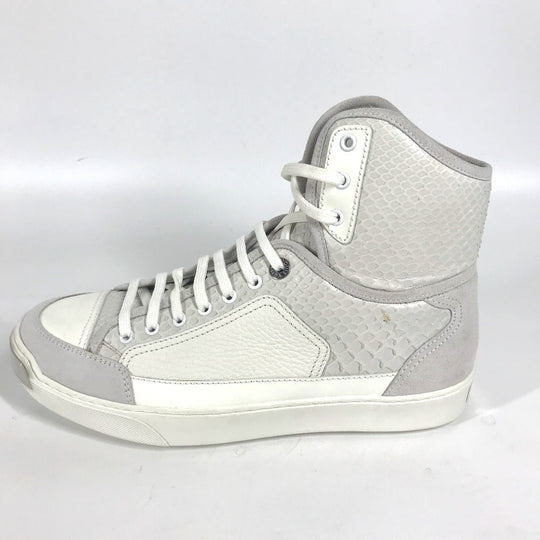 LOUIS VUITTON sneakers Leather, Suede white shoes shoes 8