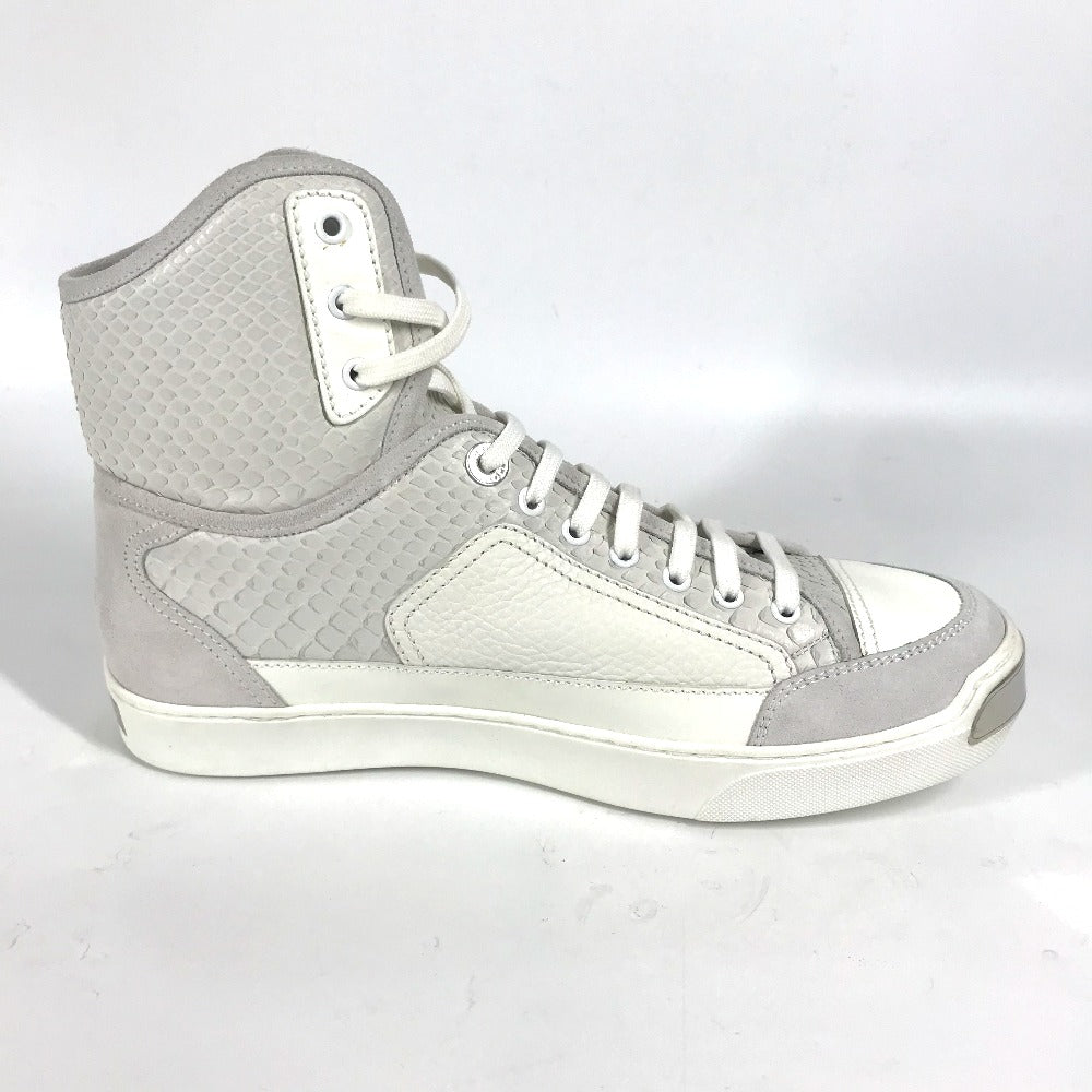 LOUIS VUITTON sneakers Leather, Suede white shoes shoes 8