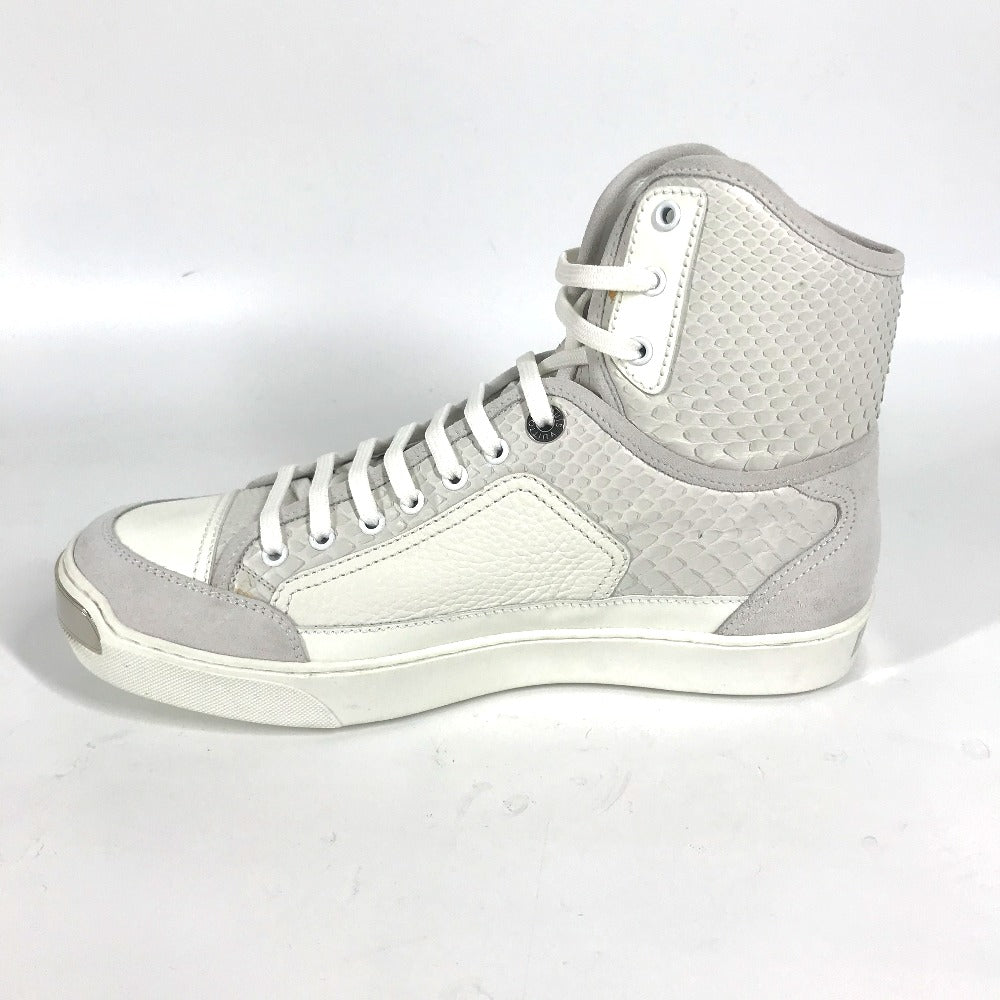 LOUIS VUITTON sneakers Leather, Suede white shoes shoes 8