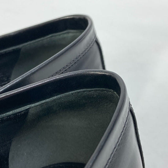 LOUIS VUITTON loafers Model number unknown leather black 18 years Petanko shoes LV Chain logo Women 35.5 Used Authentic