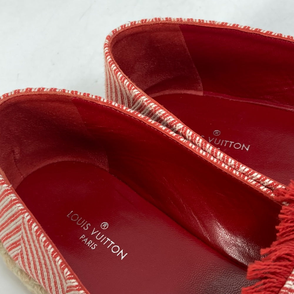 LOUIS VUITTON Slip-on Canvas, Canvas Red Monogram stripe 35.5