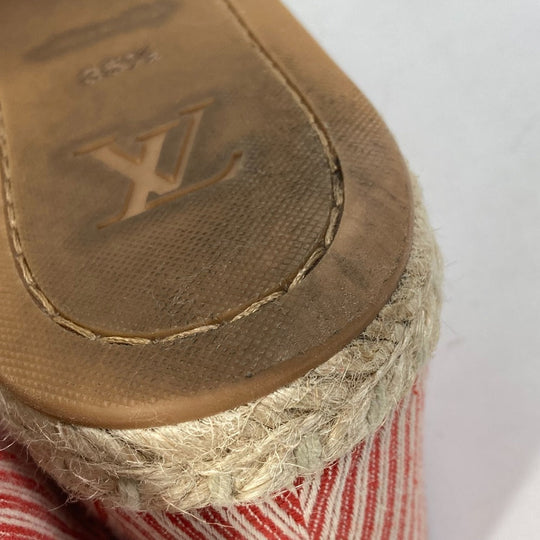 LOUIS VUITTON Slip-on Canvas, Canvas Red Monogram stripe 35.5