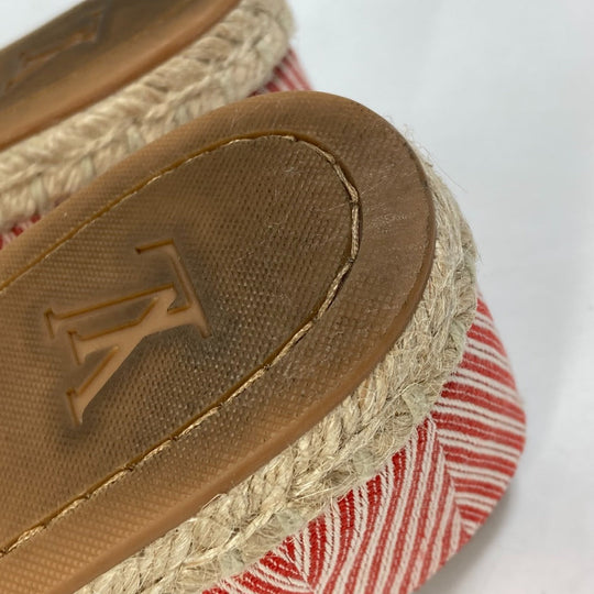 LOUIS VUITTON Slip-on Canvas, Canvas Red Monogram stripe 35.5