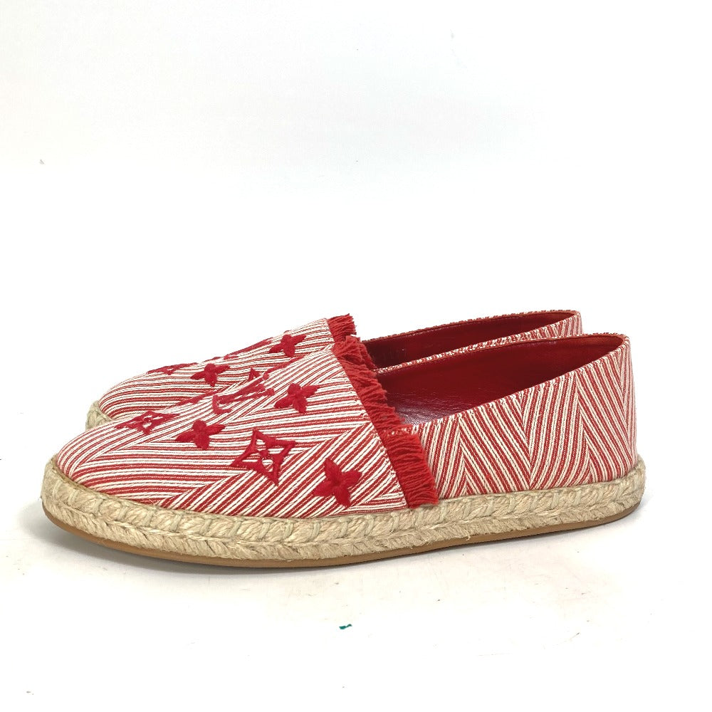 LOUIS VUITTON Slip-on Canvas, Canvas Red Monogram stripe 35.5