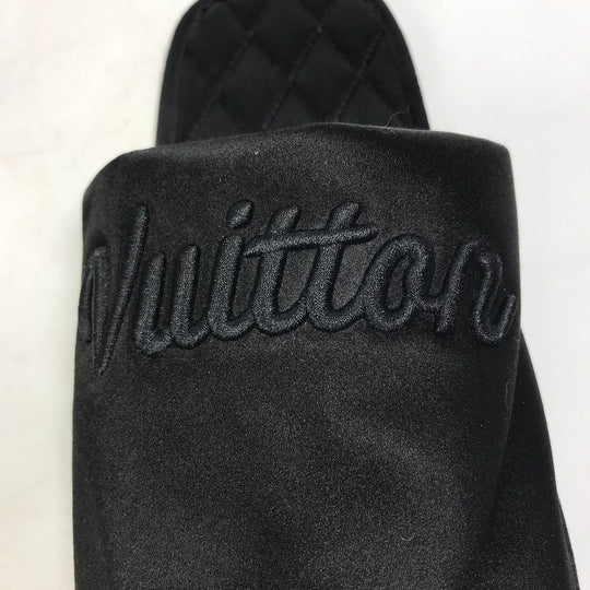 LOUIS VUITTON Other shoes Model number unknown Satin , Satin black Sweet line LV logo Women 36-37 Used Authentic