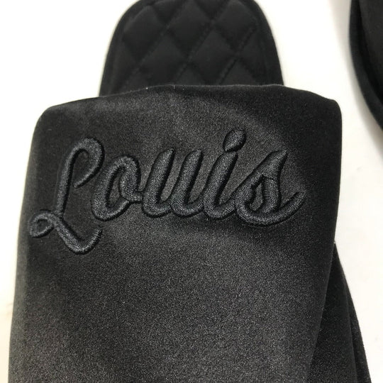 LOUIS VUITTON Other shoes Model number unknown Satin , Satin black Sweet line LV logo Women 36-37 Used Authentic