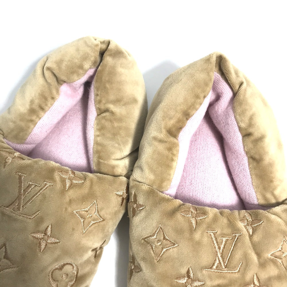 LOUIS VUITTON Other shoes velvet beige Dreamy line Monogrammed room shoes Women 36 Used Authentic