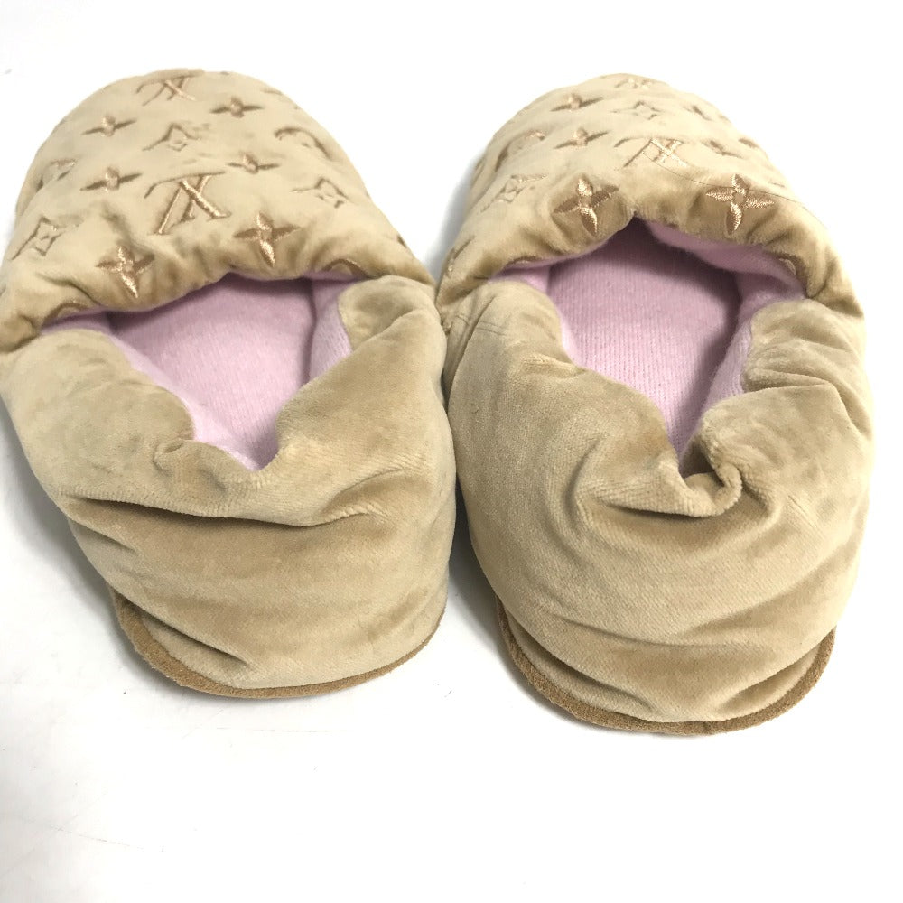 LOUIS VUITTON Other shoes velvet beige Dreamy line Monogrammed room shoes Women 36 Used Authentic
