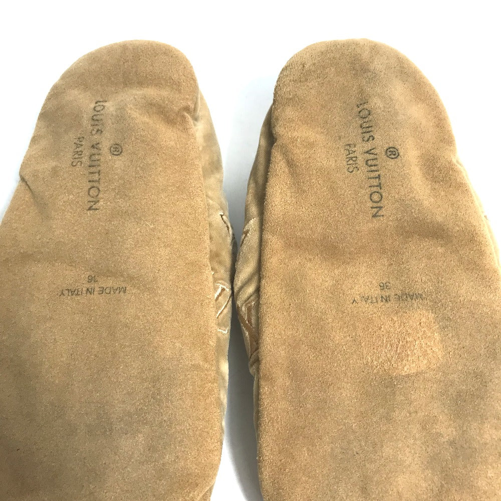 LOUIS VUITTON Other shoes velvet beige Dreamy line Monogrammed room shoes Women 36 Used Authentic