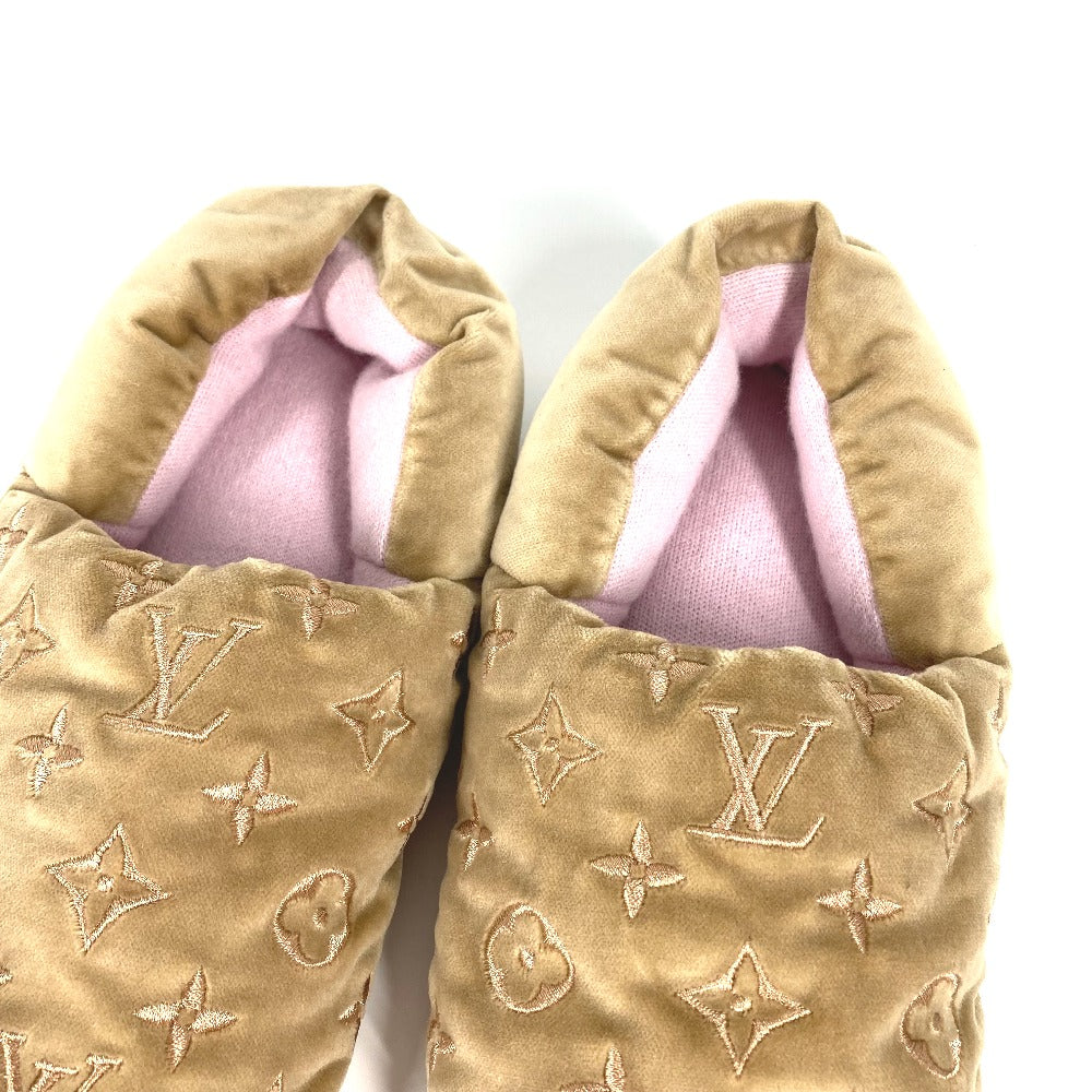 LOUIS VUITTON Other shoes 1A4M90 velvet beige Dreamy line Room Shoes Monogram Women 38 Used Authentic
