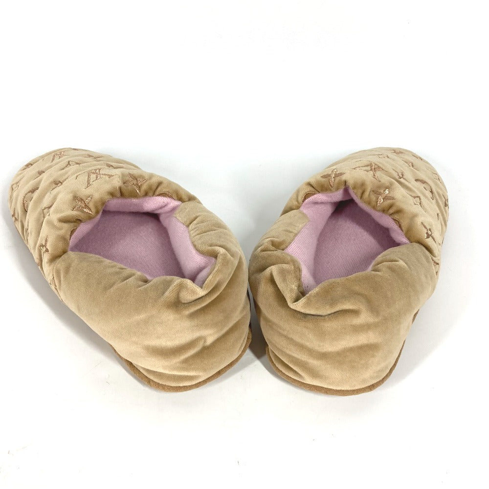 LOUIS VUITTON Other shoes 1A4M90 velvet beige Dreamy line Room Shoes Monogram Women 38 Used Authentic