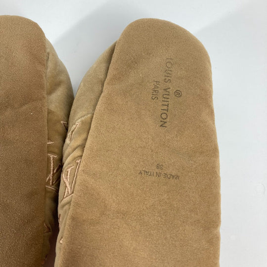 LOUIS VUITTON Other shoes 1A4M90 velvet beige Dreamy line Room Shoes Monogram Women 38 Used Authentic