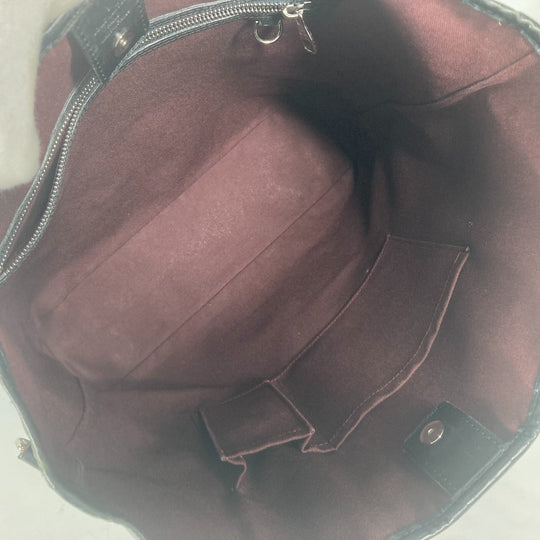 LOUIS VUITTON Tote Bag M56708 Monogram macacer canvas Brown Monogram macacer Davis mens Used Authentic