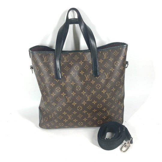 LOUIS VUITTON Tote Bag M56708 Monogram macacer canvas Brown Monogram macacer Davis mens Used Authentic