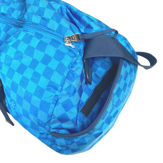 LOUIS VUITTON Boston Duffel bag M97057 Nylon blue Damier Aventure Plat Ktical mens Used Authentic