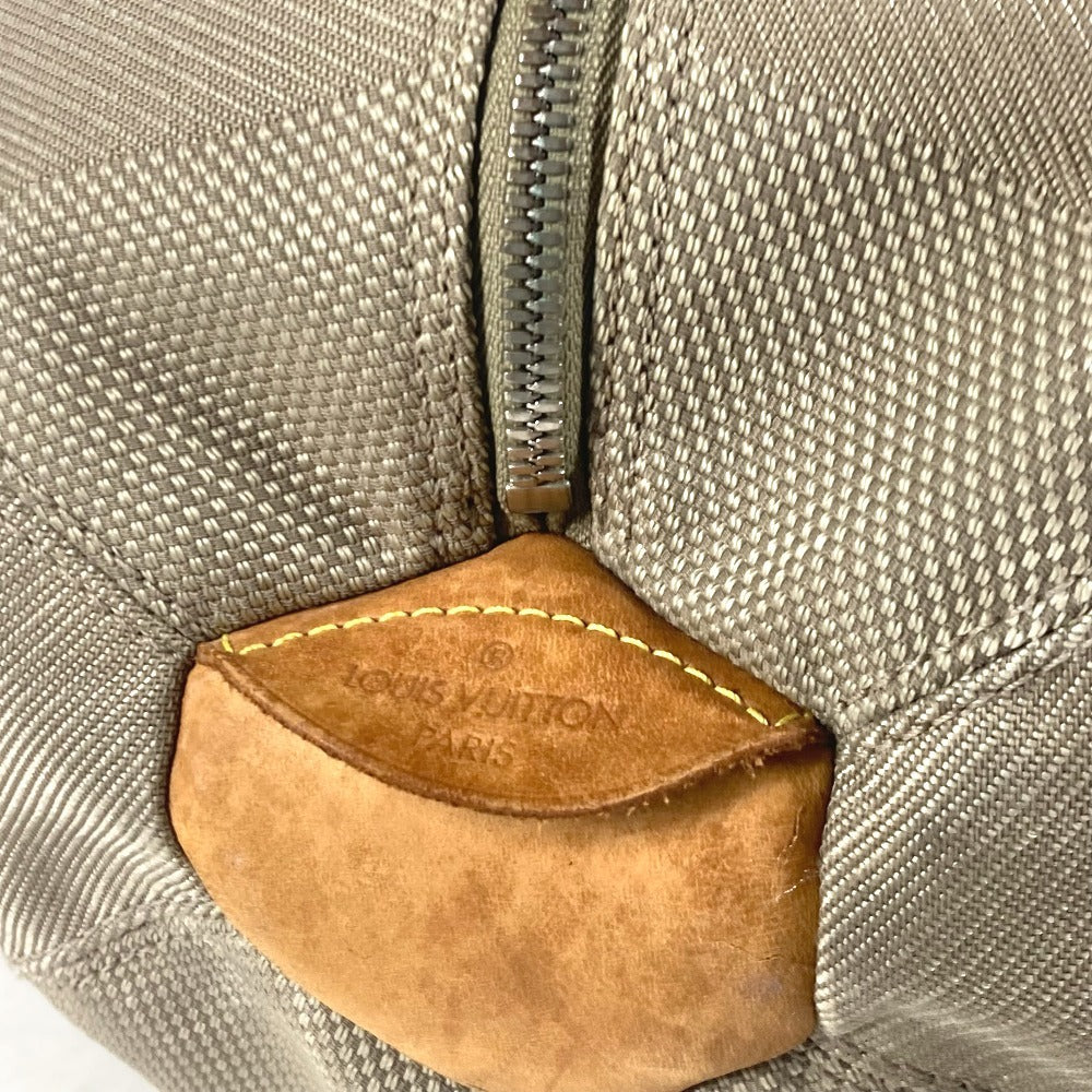 LOUIS VUITTON Boston Duffel bag M93065 Damier Jean Canvas gray Damier Jean Akatan mens Used Authentic