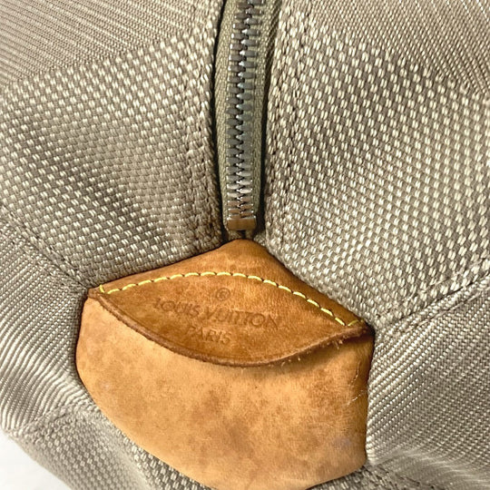 LOUIS VUITTON Boston Duffel bag M93065 Damier Jean Canvas gray Damier Jean Akatan mens Used Authentic