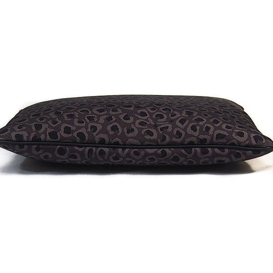 GUCCI Clutch bag Canvas, leather gray business bag Leopard print unisex(Unisex) Used Authentic