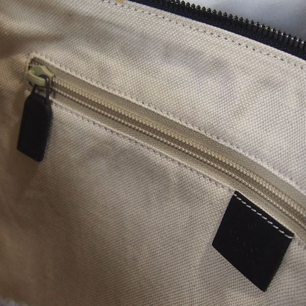 GUCCI Clutch bag Canvas, leather gray business bag Leopard print unisex(Unisex) Used Authentic