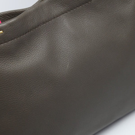 MARC BY MARC JACOBS Tote Bag leather Gray x Black x Pink Watts The T Mini Tote Women Used Authentic