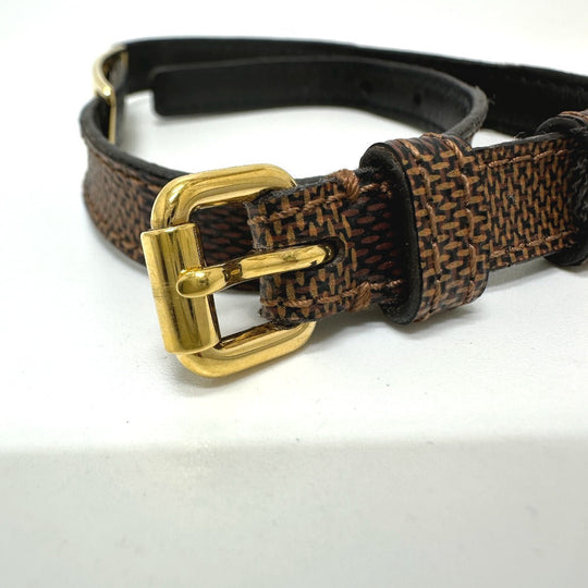 LOUIS VUITTON bracelet M6623 Damier canvas Brown Bracelet Sign It Women Used Authentic