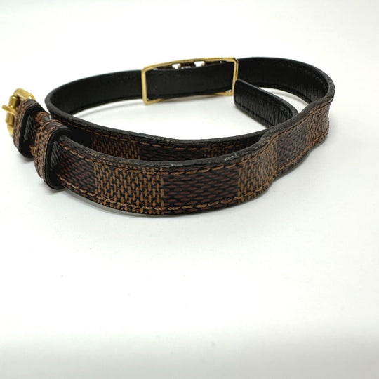 LOUIS VUITTON bracelet M6623 Damier canvas Brown Bracelet Sign It Women Used Authentic