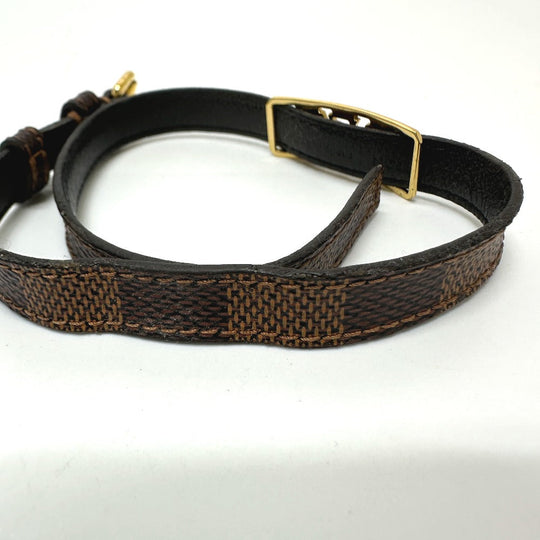 LOUIS VUITTON bracelet M6623 Damier canvas Brown Bracelet Sign It Women Used Authentic