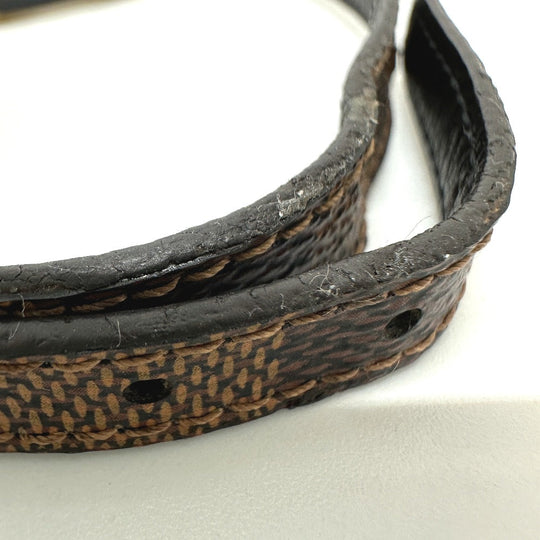 LOUIS VUITTON bracelet M6623 Damier canvas Brown Bracelet Sign It Women Used Authentic
